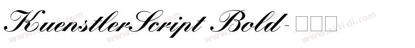 KuenstlerScript Bold字体转换